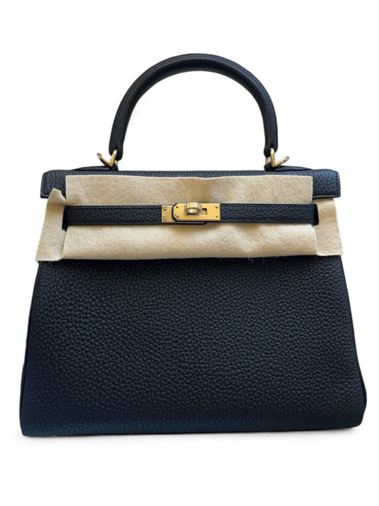 Hermes Kelly Retourne 25 Noir Togo Permabrass Hardware