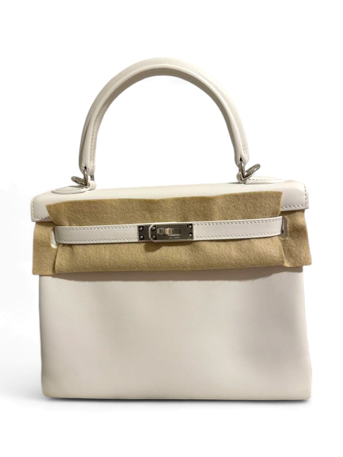 Hermes Kelly Retourne 25 New White Swift PHW