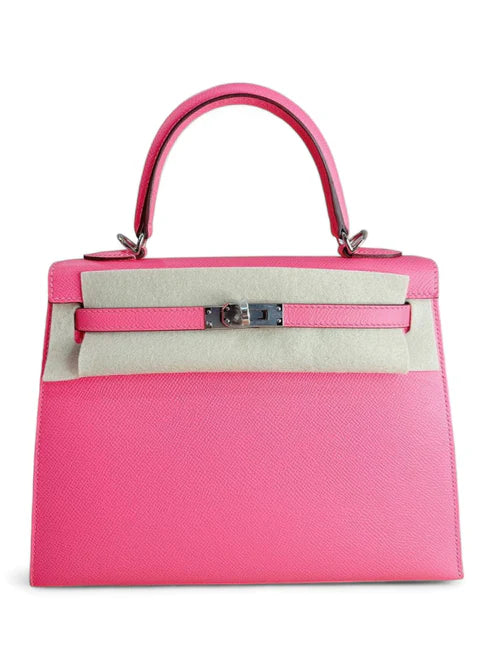 Hermes Kelly Sellier 25 Rose Azalee Epsom PHW