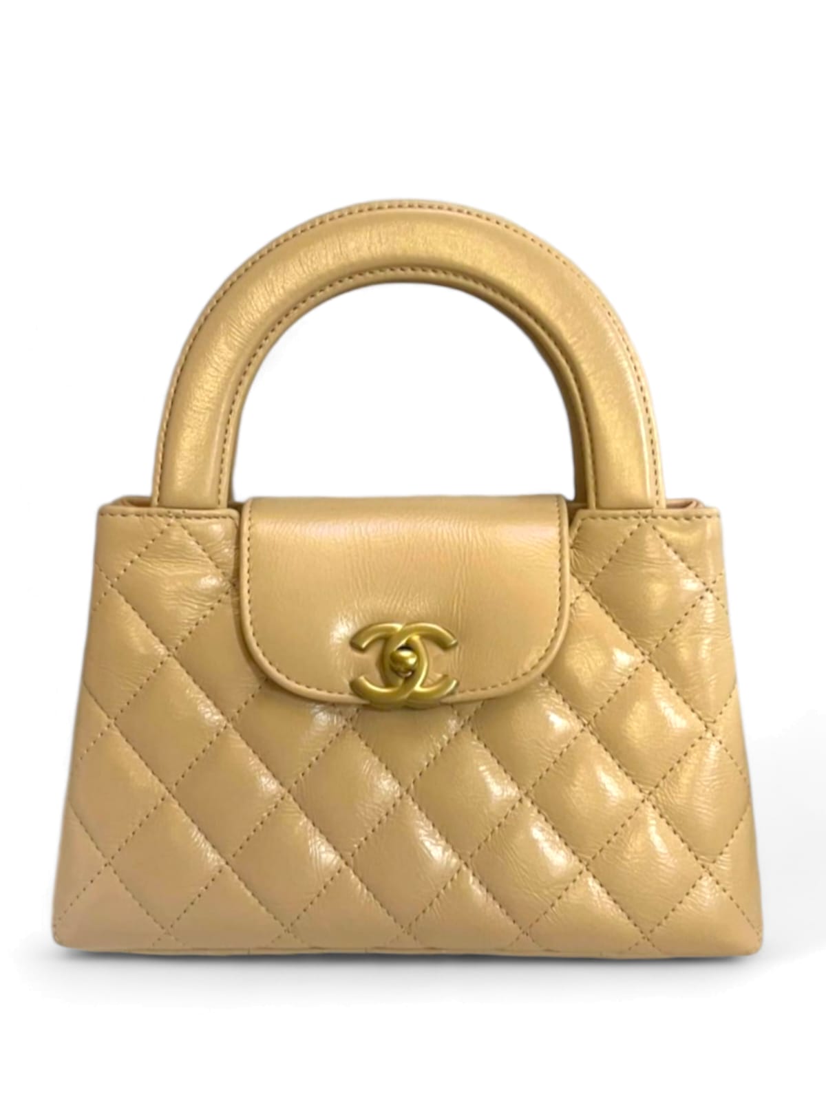 Chanel Kelly Mini Beige Lambskin AGHW 25C