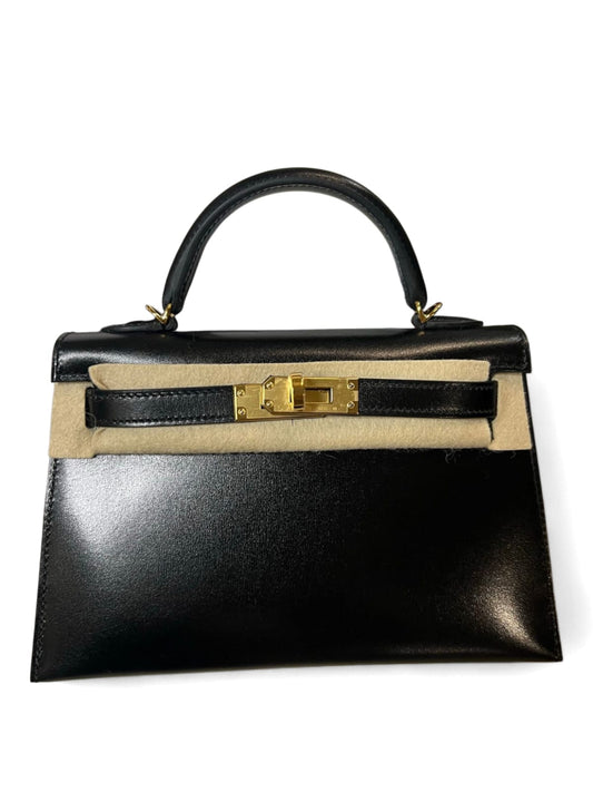 Hermes Kelly Sellier 20 Noir Box Calf GHW