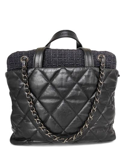 Chanel Portobello Tote Black Calfskin and Tweed Small SHW