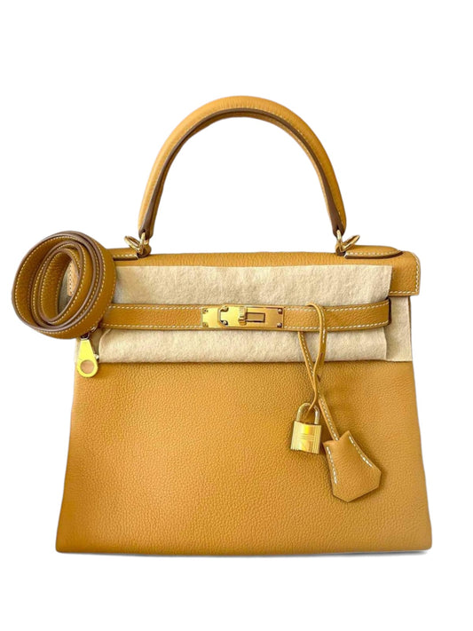 Hermes Kelly Retourne 28 Natural Sable Togo GHW