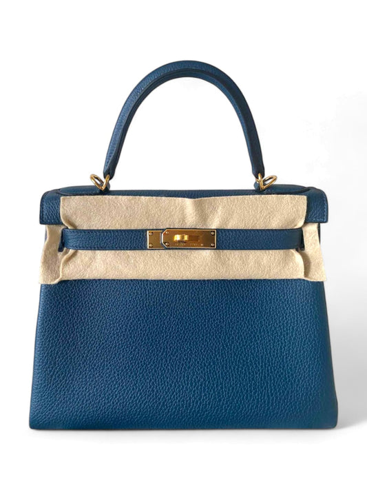 Hermes Kelly Retourne 28 Blue De Prusse Togo GHW