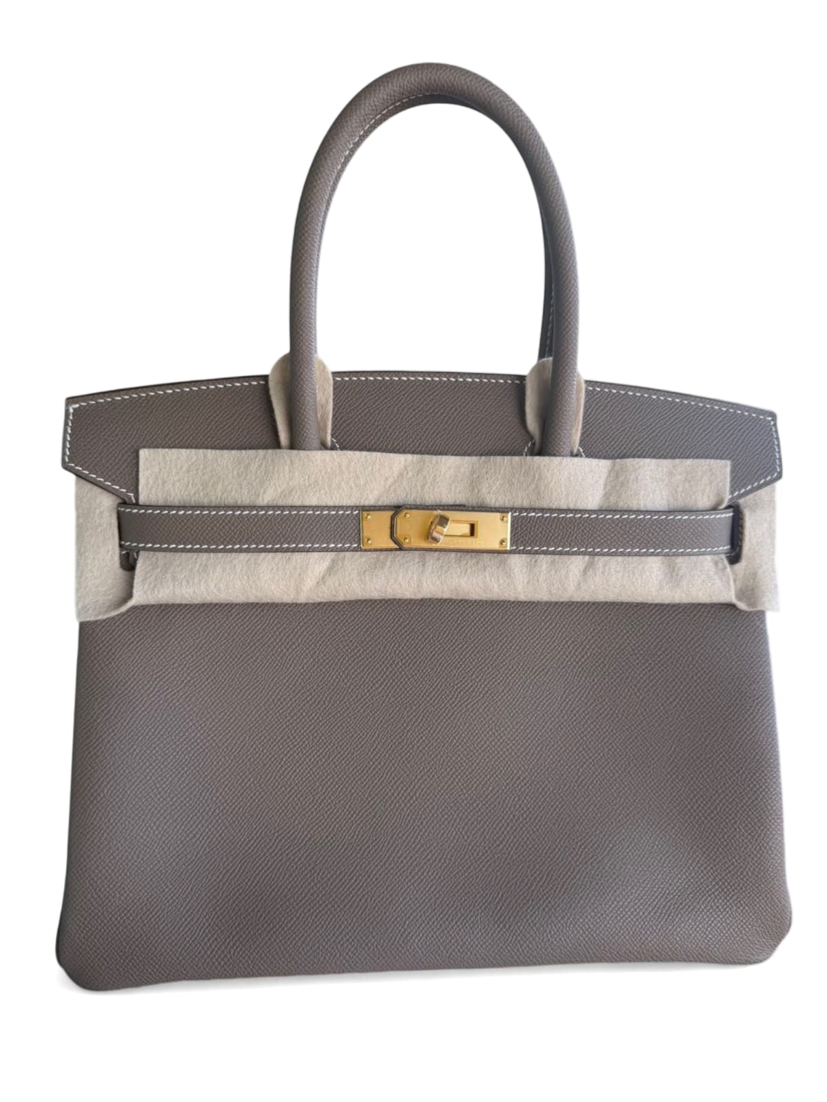 Hermes Birkin Retourne 30 Etoupe Epsom GHW