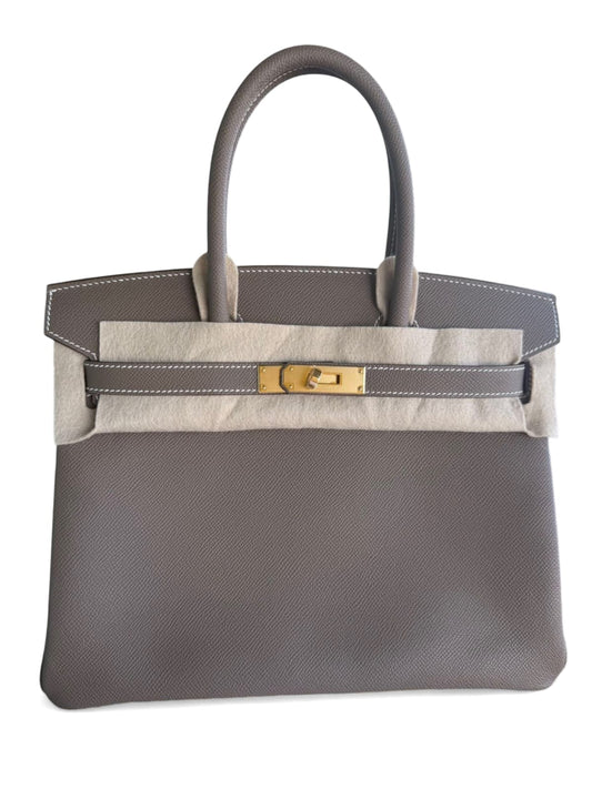 Hermes Birkin Retourne 30 Etoupe Epsom GHW