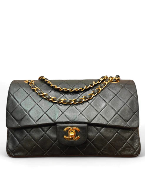 Chanel Classic Vintage Medium Black Lambskin GHW