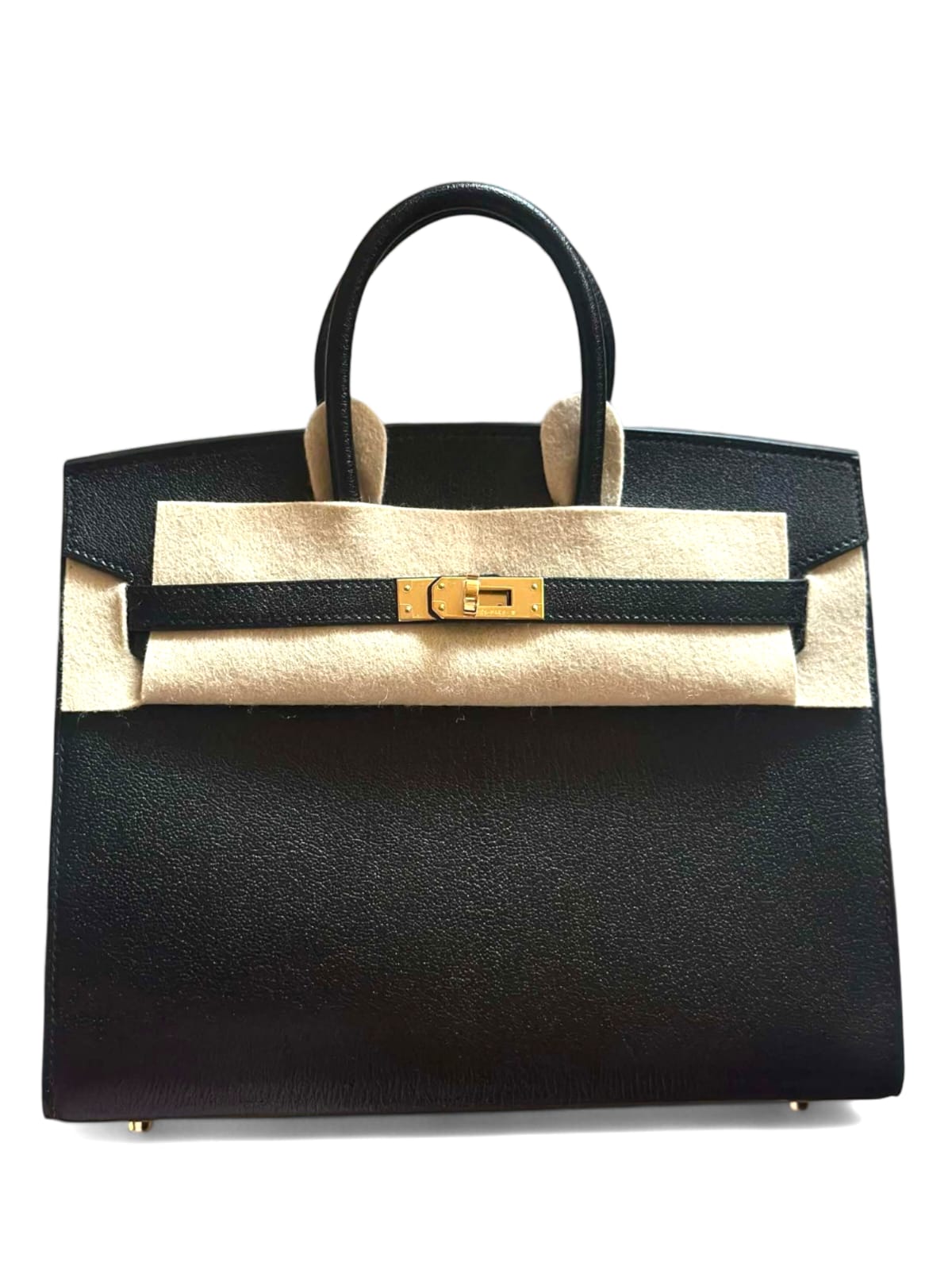 Hermes Birkin Sellier 25 Noir Chevre Chamkila GHW