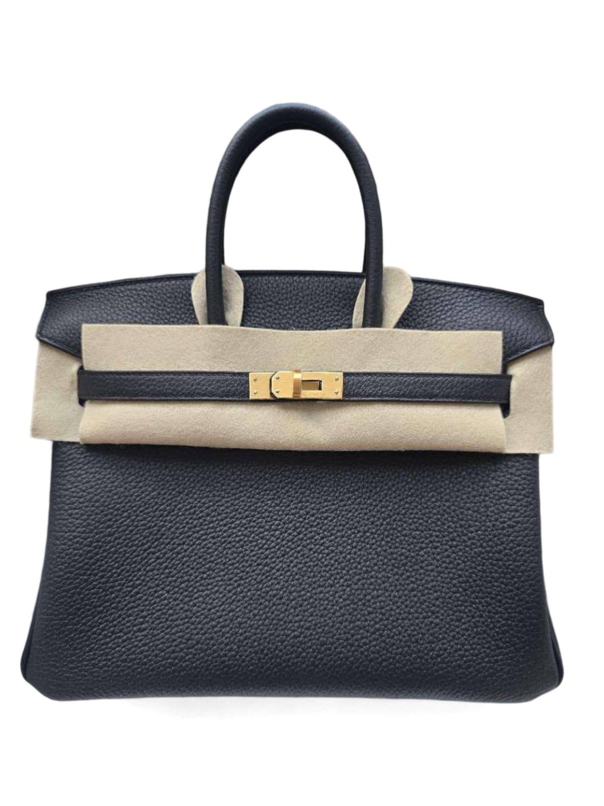 Hermes Birkin Retourne 25 Noir Togo Brushed GHW