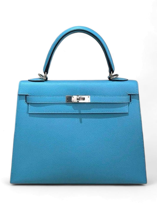 Hermes Kelly Sellier 25 Blue De Nord Epsom PHW