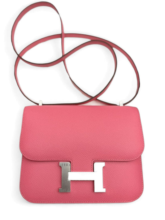 Hermes Constance 18 Rose Azalle Epsom PHW