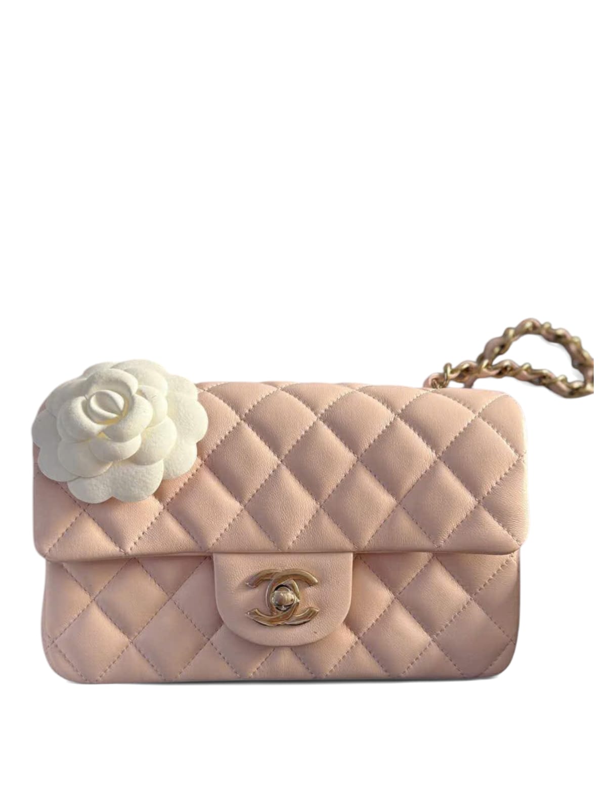 Chanel Mini Rectangular Pink Lambskin LGHW 25S