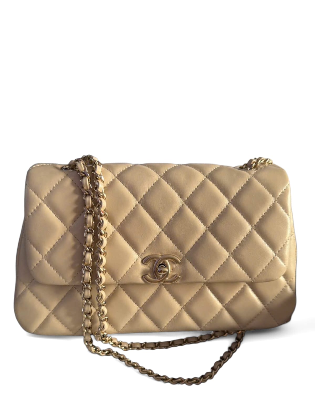 Chanel  Classic Mini Beige Lambskin LGHW 25S