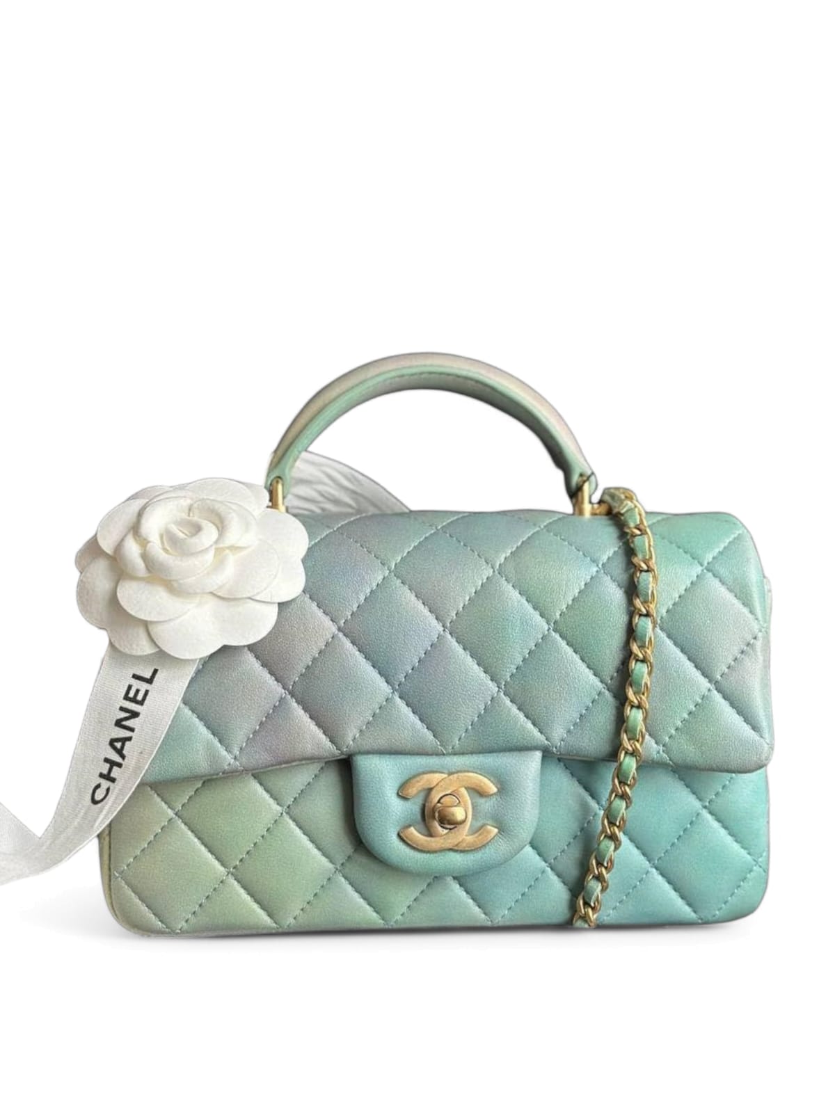 Chanel Mini Rectangular Handle Ombre Lambskin AGHW
