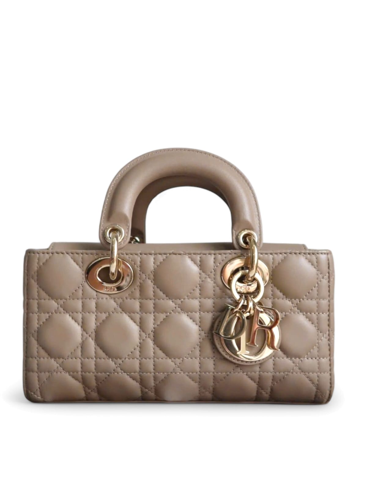 Dior D-Joy Small Beige Lambskin LGHW