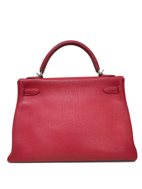 Hermes Kelly Retounrne 32 Rouge Garance Fjord Togo PHW