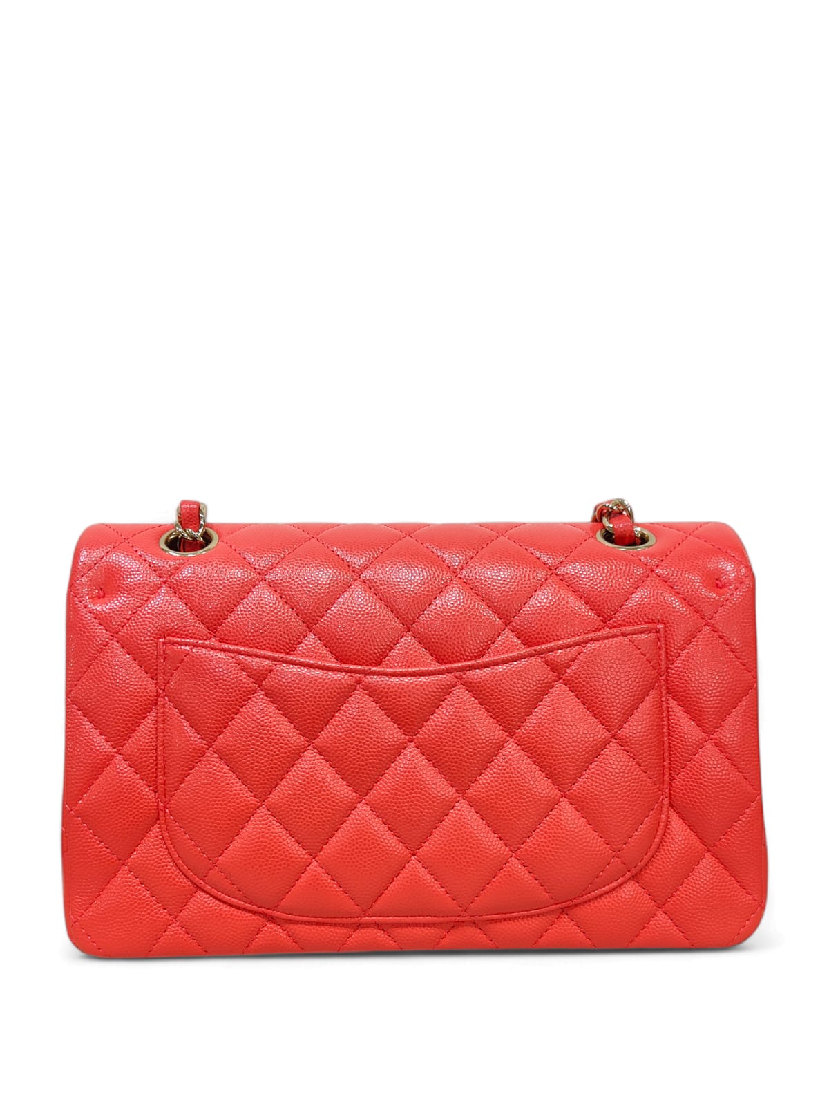 Chanel Classic Small Red Caviar LGHW