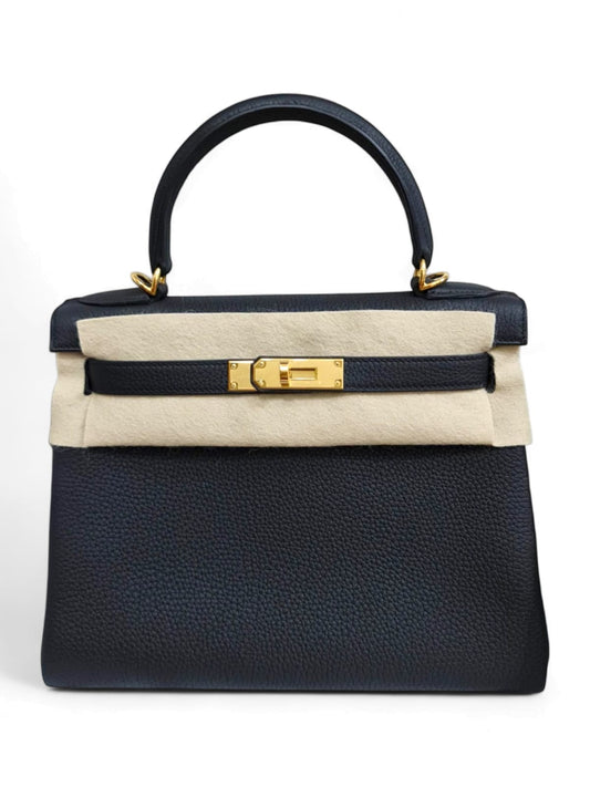 Hermes Kelly Retourne 28 Noir Togo GHW