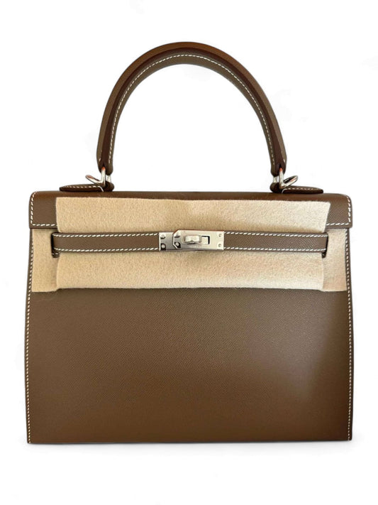 Hermes Kelly Sellier 25 Etoupe Madame PHW