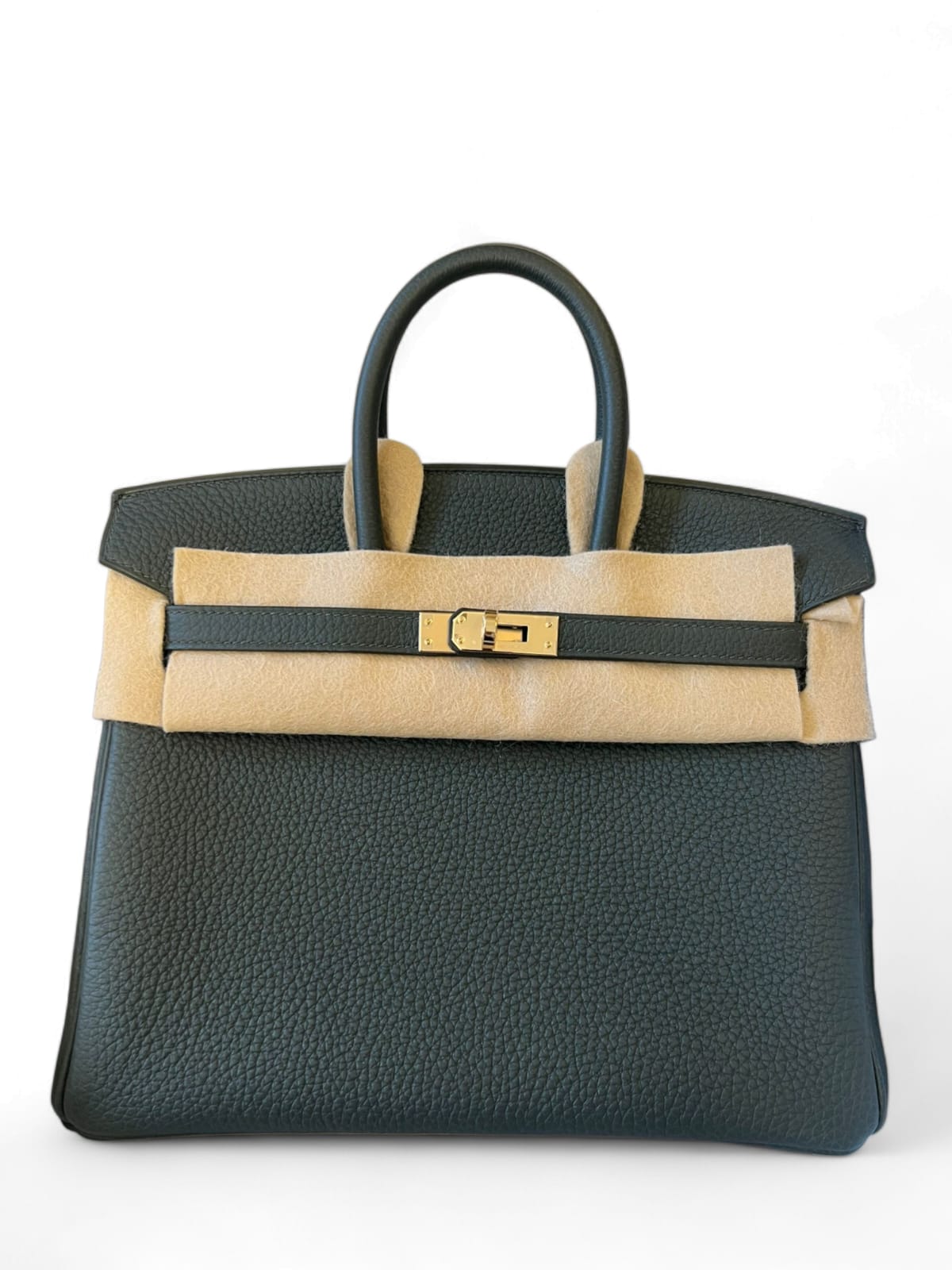 Hermes Birkin Retourne 25 Vert Mangrove Togo Permabrass Hardware