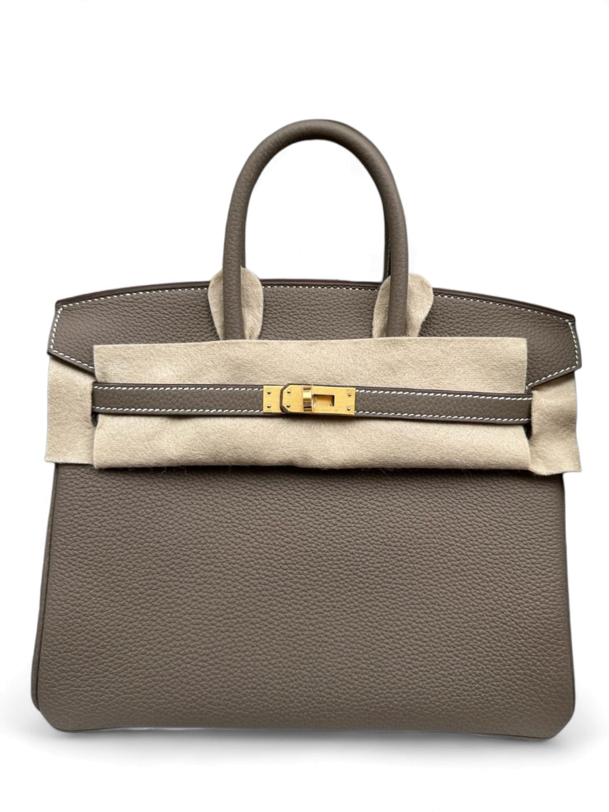 Hermes Birkin Retourne 25 Etoupe Togo GHW