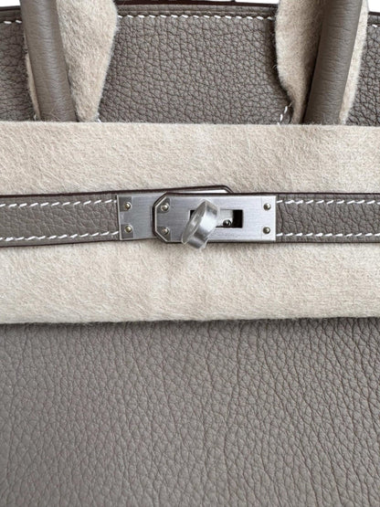 Hermes Birkin Retourne 25 Etoupe Togo Burshed Palladium Hardware
