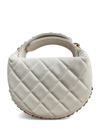Chanel Croissant Mini White Lambskin LGHW