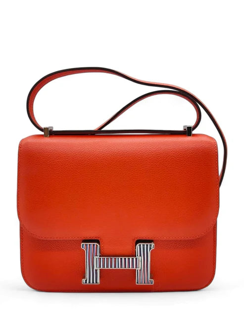 Hermes Constance 18 Capucine Evercolour Enamel Hardware