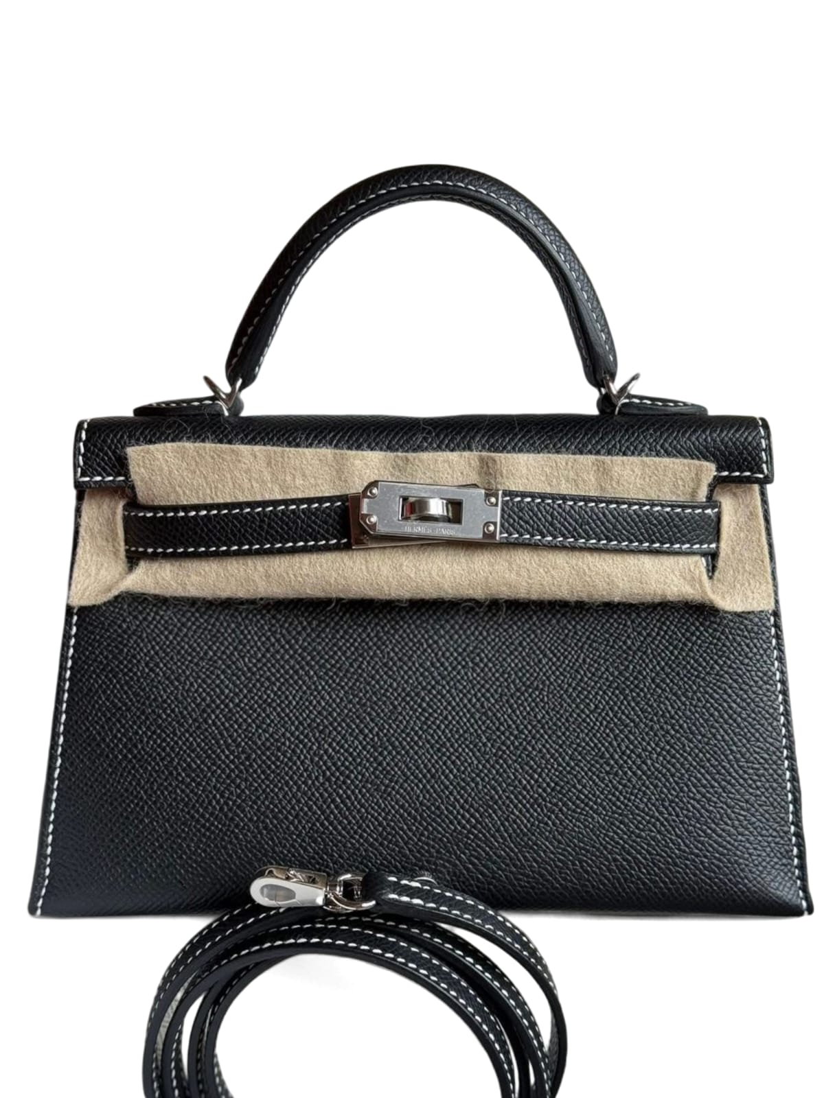 Hermes Kelly 20 Hss Noir & Gold Epsom PHW