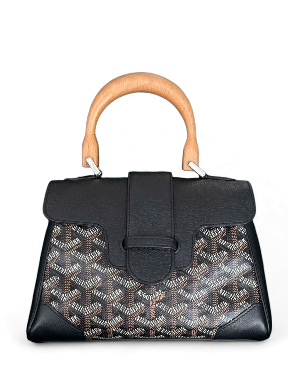 Goyard Saigon Mini Souple Black Canvas & Calfskin PHW