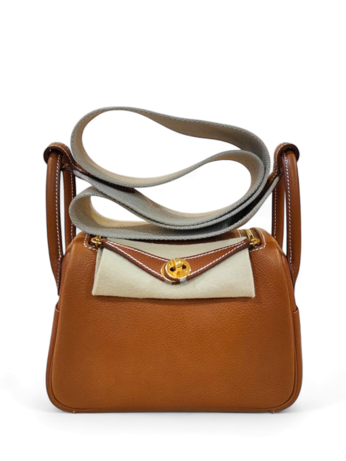 Hermes Lindy Mini Fauve Barenia Faubourg GHW