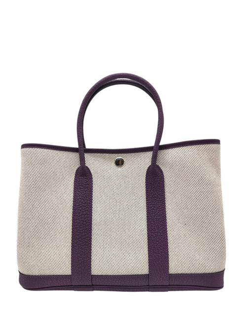 Hermes Garden Party 30 Cassis Canvas PHW