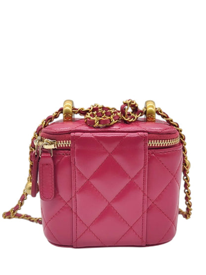 Chanel Vanity Mini Pink Lambskin AGHW