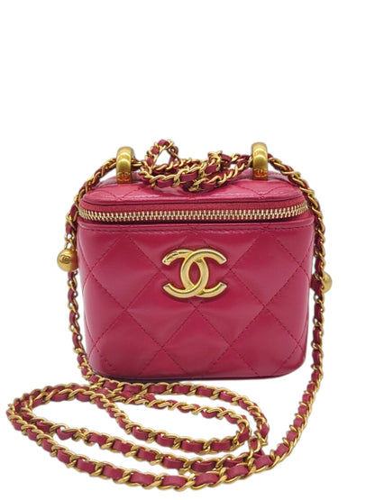 Chanel Vanity Mini Pink Lambskin AGHW