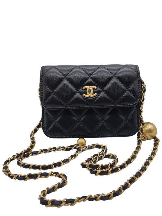 Chanel Card Holder Pearl Crush Lambskin AGHW