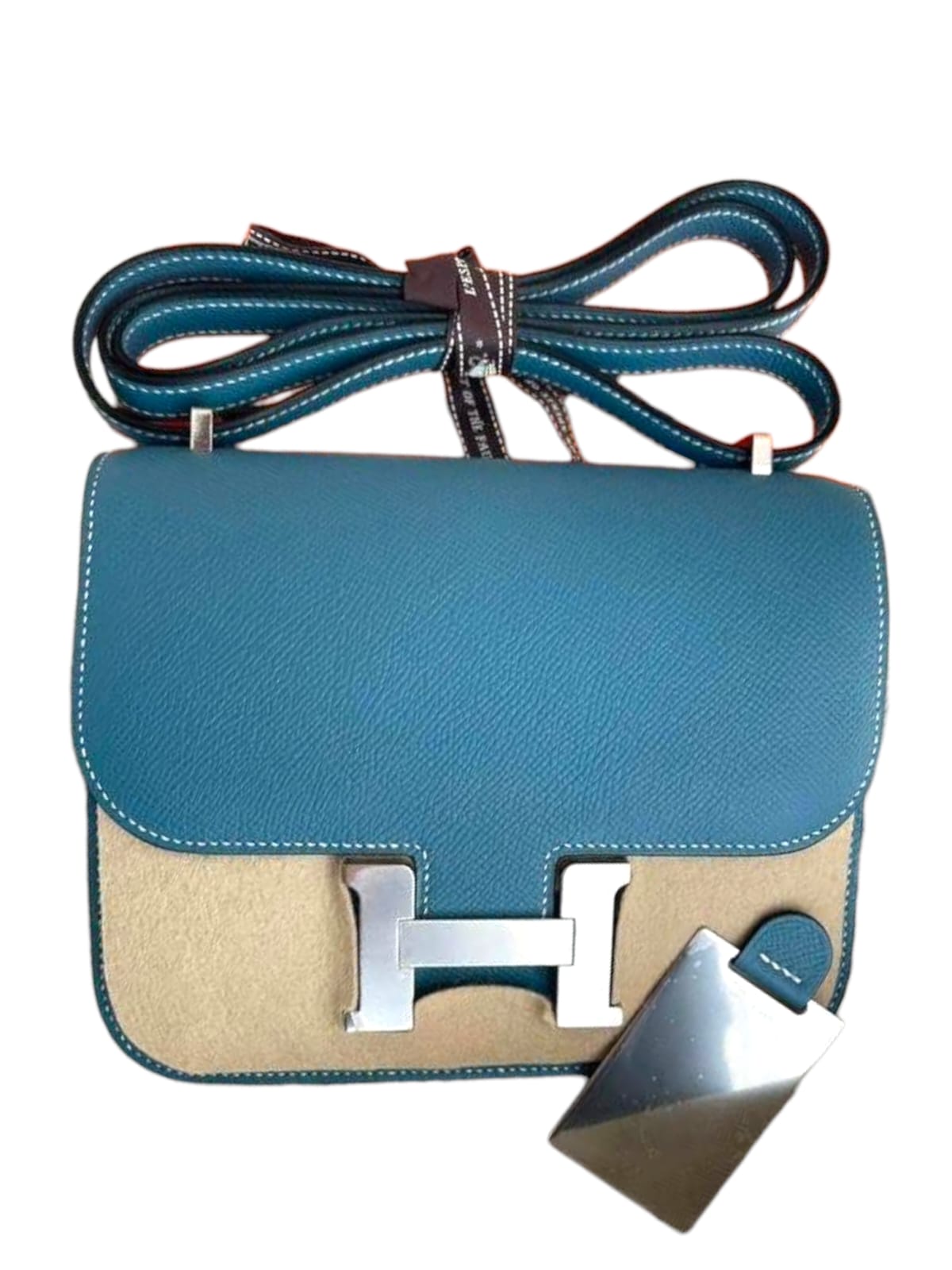 Hermes Constance 18 Blue Jean Epsom PHW