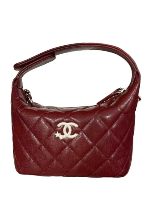 Chanel Vanity Burgundy Caviar SHW 25B