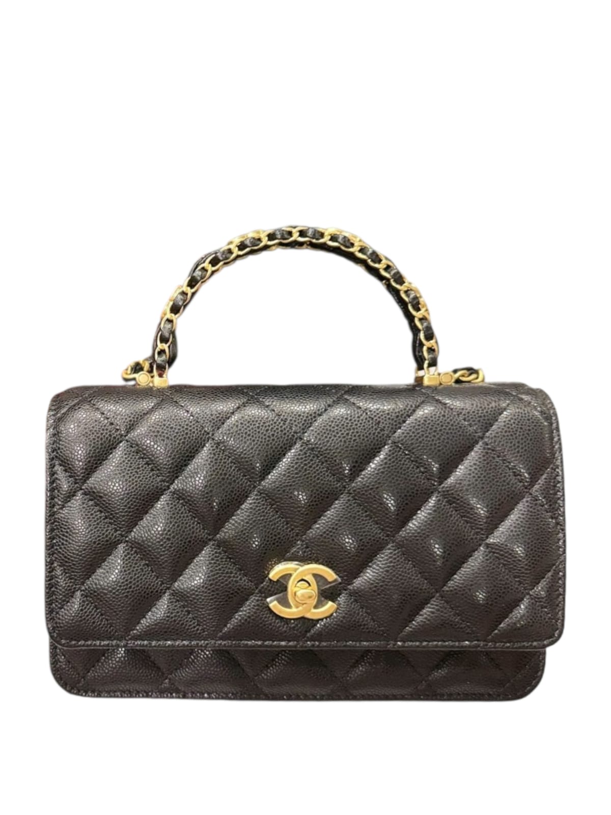 Chanel Woc Handle Black One Compartment Caviar AGHW 25B