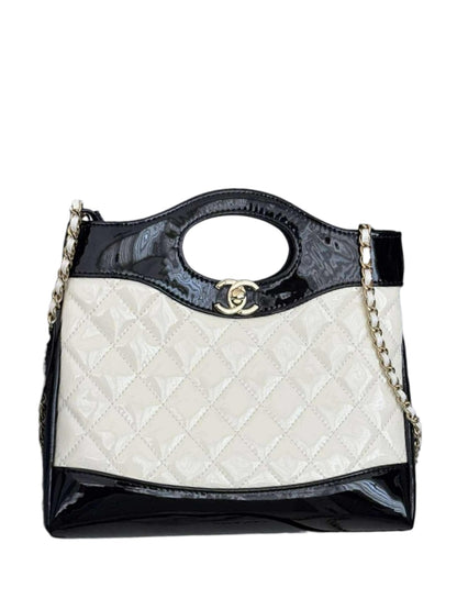 Chanel Hobo 31 Shopping Bag Mini Black & White LGHW