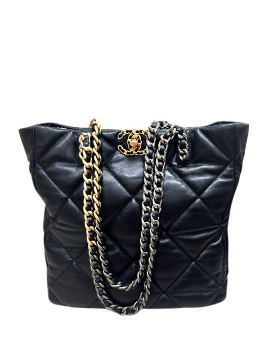 Chanel Tote Black Lambskin AGHW & RHW