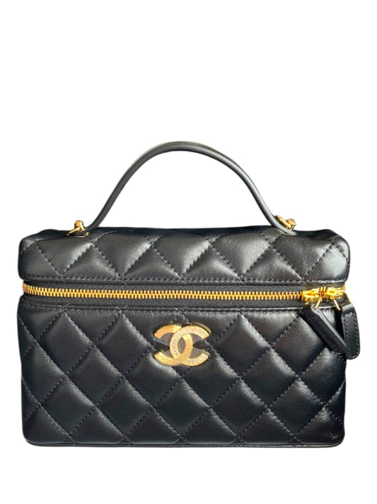 Chanel Vanity Black Lambskin GHW 25B