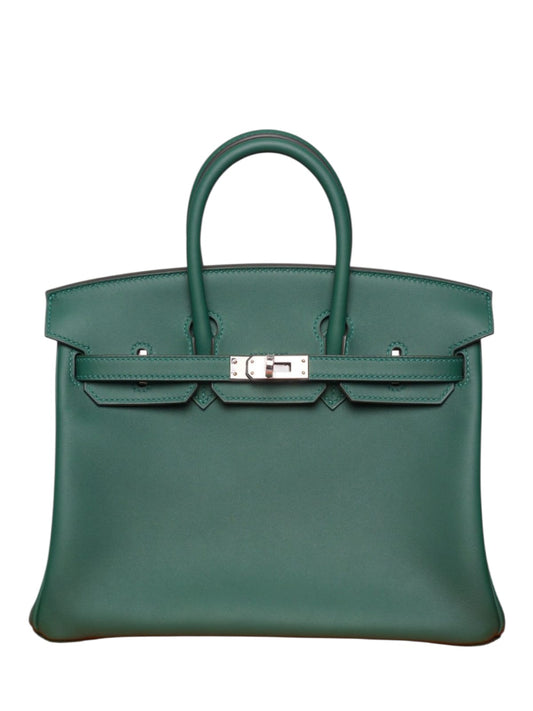 Hermes Birkin Retourne 25 Vert Moyen Swift PHW