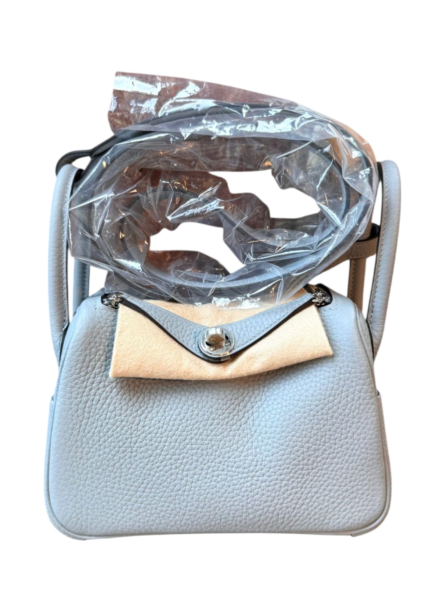 Hermes Lindy Mini II Gris Pantin Clemence PHW