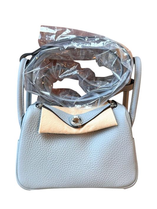 Hermes Lindy Mini II Gris Pantin Clemence PHW
