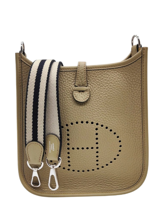 Hermes Evelyne Mini Beige Marfa Clemence PHW