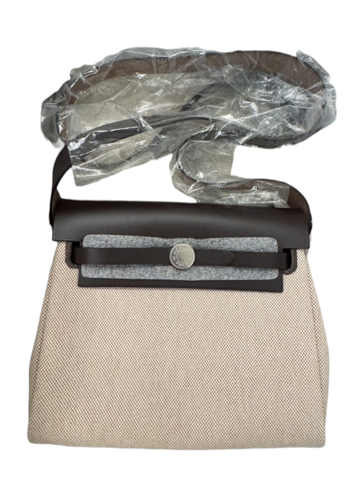 Hermes Herbag Mini Ebene Canvas PHW