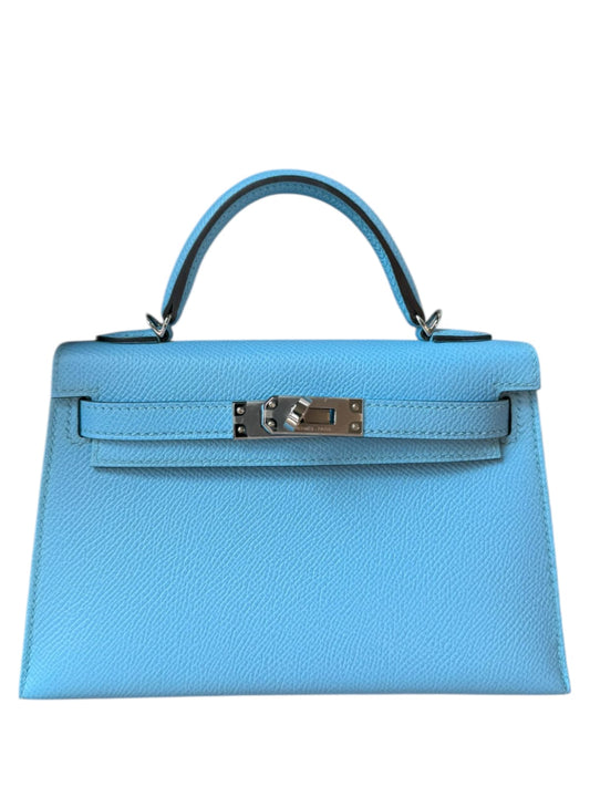 Hermes Kelly Sellier 20 Celeste Epsom PHW