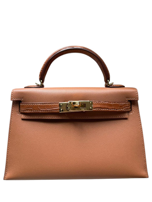 Hermes Kelly Sellier 20 Touch In Madame Matte Alligator Gold GHW
