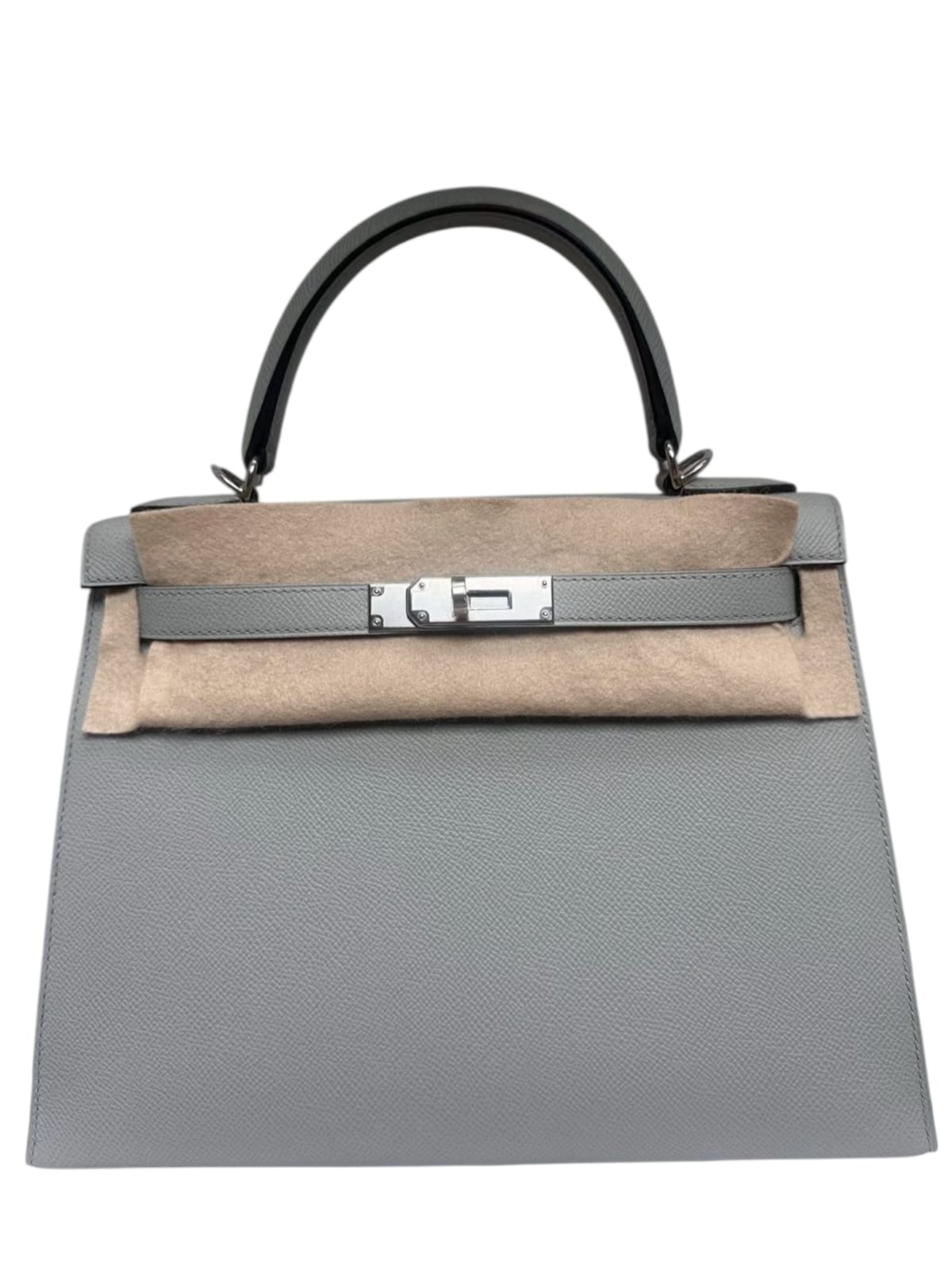 Hermes Kelly Sellier 28 Gris Pantin Epsomp Phw K