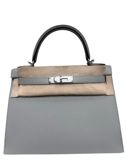 Hermes Kelly Sellier 28 Gris Pantin Epsomp Phw K